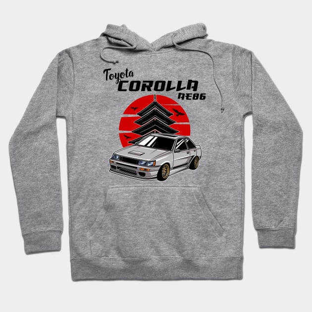 Toyota Corolla AE 86 Hoodie by mirailecs